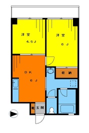 高円寺ビル402の間取り図